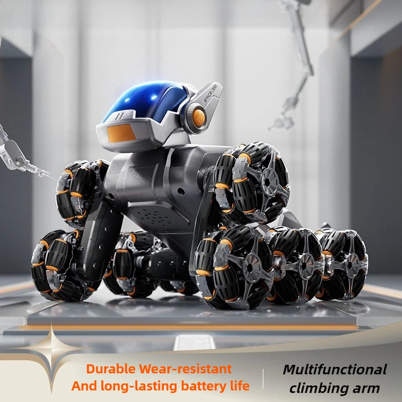 

Children Robot Dog Cars Remote Control Mechanical Robot Dog Toy Smart Car Eight Wheels Controlled Kids Toys RC Toys Boys Gifts