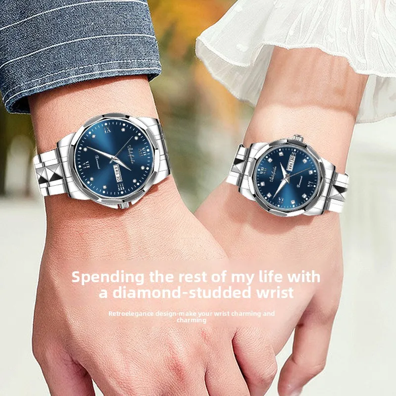 stainless-steel-couple-watch-waterproof-luminous-ultra-thin-double-butterfly-buckle-quartz-wristwatch