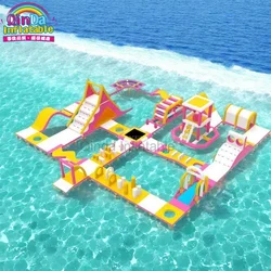 Commercial Inflatable Water Park on Sea,Inflatable Floating Water Aqua Amusement Park Equipment Game