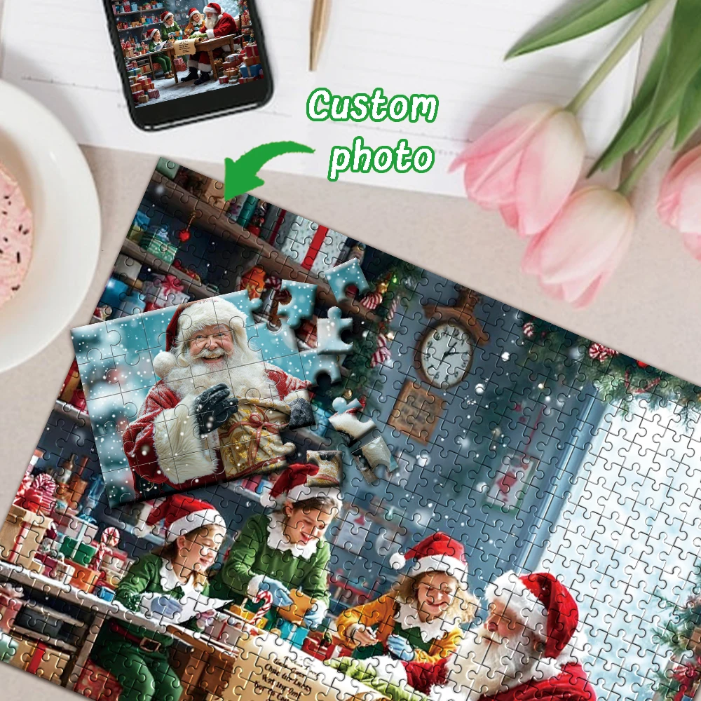 Personalized Custom Wood Jigsaw Puzzle 35/300/500/1000pcs Upload Photo Puzzle for Baby Kids Growth Record