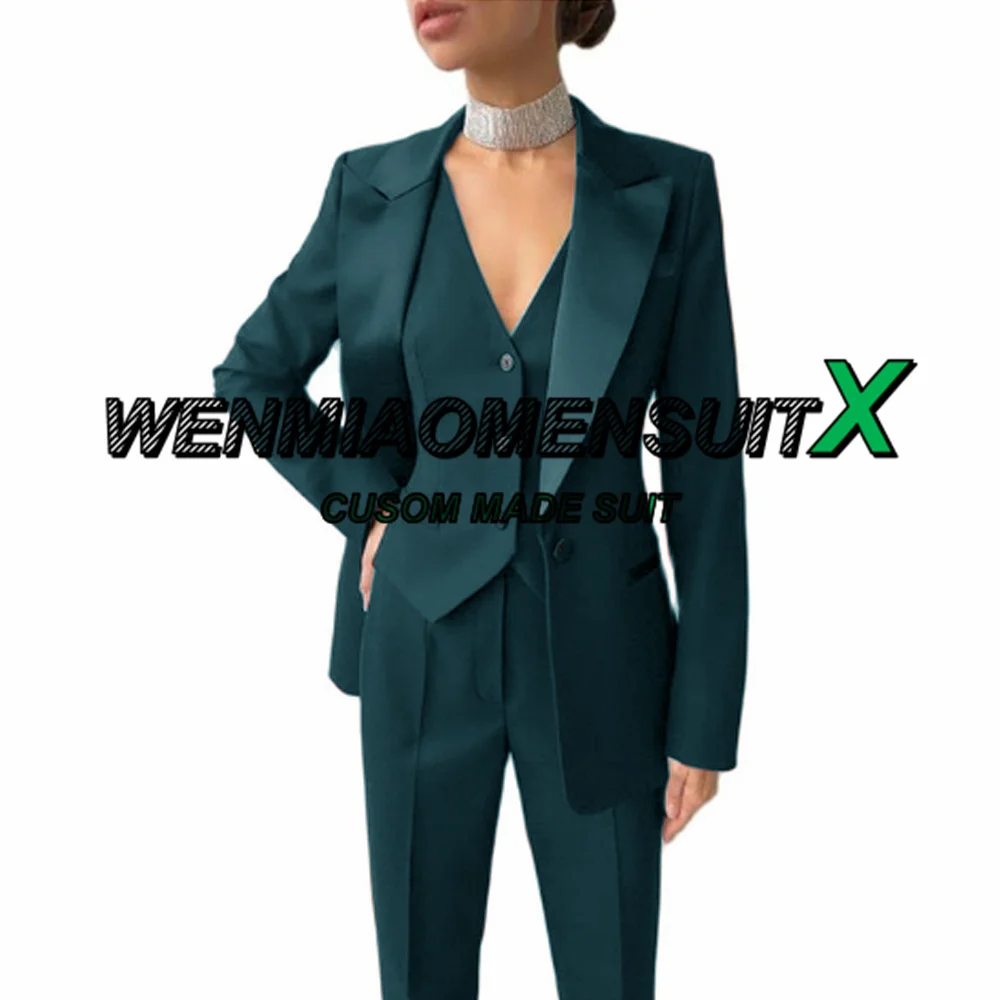 Traje de tres piezas para mujer, conjunto de chaqueta de negocios formal, chaqueta de fiesta, chaleco de pantalones, señora de la Oficina, traje