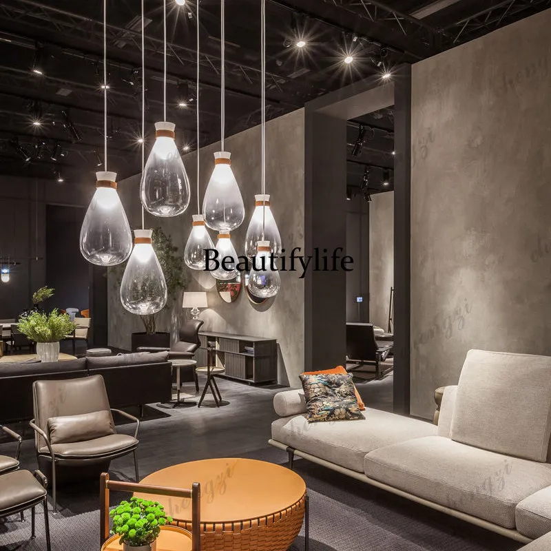 Nordic postmodern restaurant creative personality art bedroom bedside simple bar cafe small chandelier