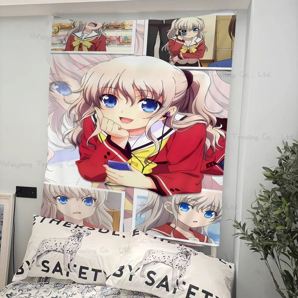 

Anime Charlotte Tomori Nao Cartoon Tapestry Wall Hanging Decoration Household Home Decor