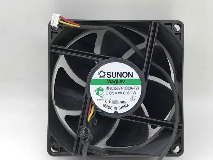 New MF80250V4-1Q03A-F99 8025 8CM 5V 0.61W Silent Fan with Free Shipping