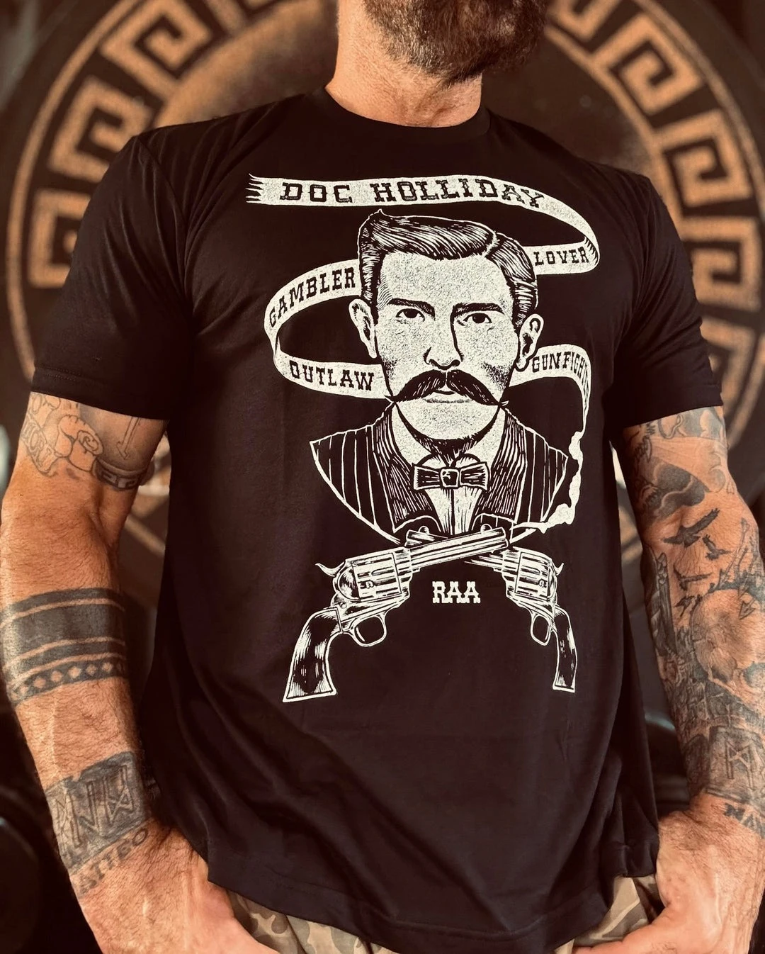 Doc Holliday Patriotic Men's Shirt Tactician Graphic Cotton Tee Printing High-end Luxury Unisex Style Both of Men and Women