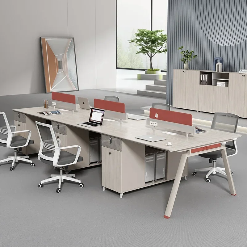 Office furniture staff office desk and chair combination simple modern staff desk 4/6 person Office Station