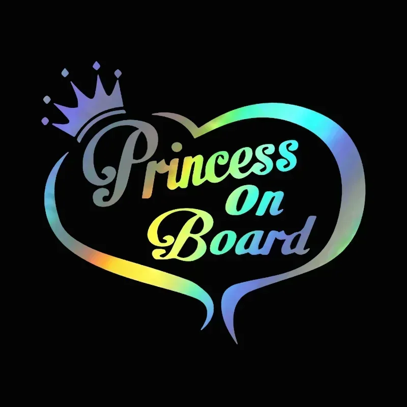 Interesting car stickers princess baby on board vinyl stickers girl daughter warning signs, car styling view 6