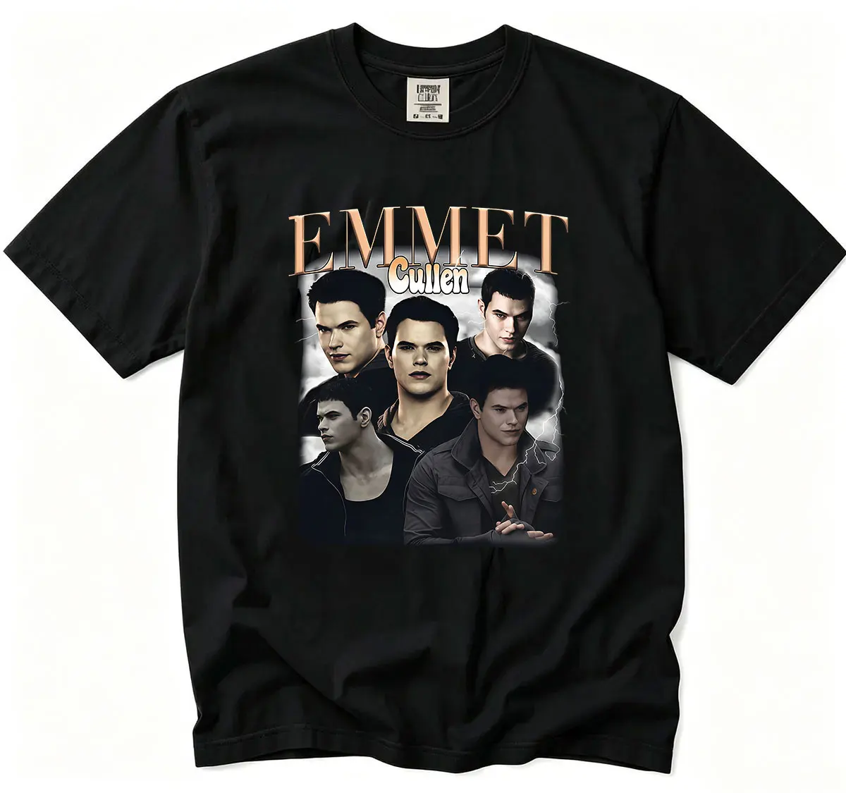 Movie Twilight Emmet Cullen Graphic T Shirt Men's Vintage Fashion Short Sleeve T-shirt Man Casual 100% Cotton Tshirts Streetwear