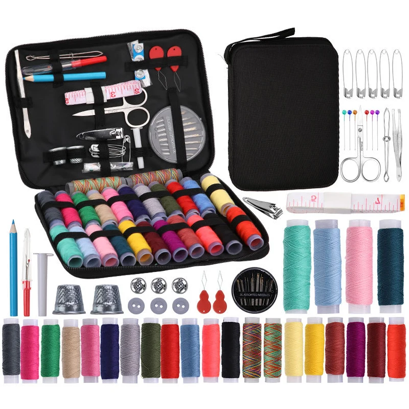 Sewing Kit Compact and Portable for Beginners and Professionals Includes Needles Thread Scissors and Other Essential Access