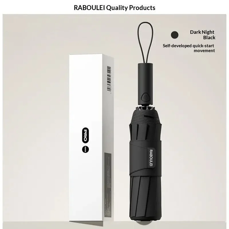 Extra Large Automatic Umbrella One-click Open Close Windproof Reinforced Ultra-light Foldable for Students Rain Sun