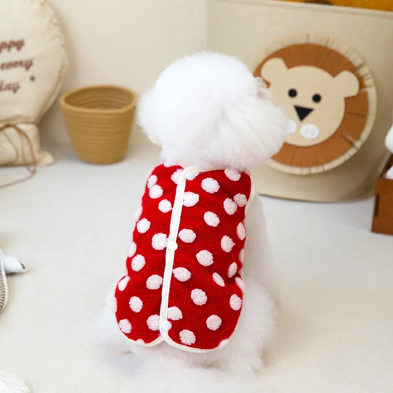 Dog Clothes for Winter Warm Puppy Coat for Small and Medium Doggy Pomeranian Chihuahua Jacket With Button Clothing Dog Suppllies