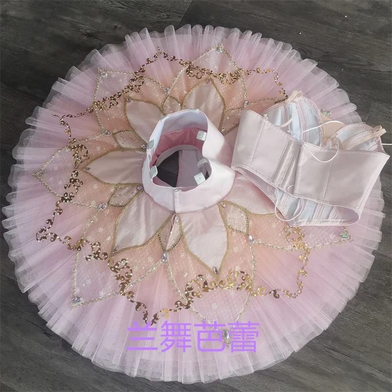 New Coming High Quality 2 Pieces Ballet Corset Pancake Tutu Women Girls Professional Ballet Performance Wear Costumes