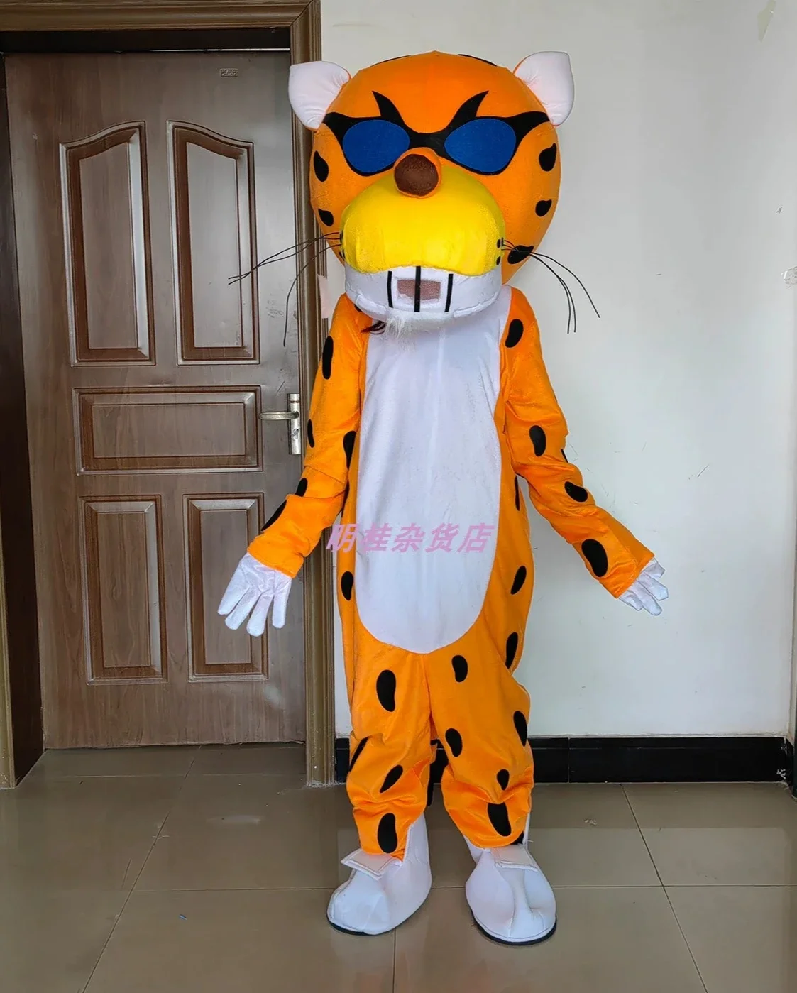 سنو ليوبارد براون النمر زي التميمة مجموعة كاملة الحيوان تأثيري الزي لجميع القديسين كرنفال الدعائم الطرف والاكسسوارات