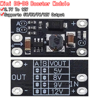 5PCS Mini DC-DC Boost Step Up Converter 3V 3.2V 3.3V 3.7V 5V 9V to 12V Voltage Regulator PCB Board Module can set 5V/ 8V/ 9V