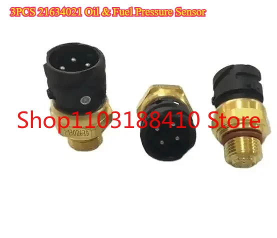 

3PC 21634021 Oil & Fuel Pressure Sensor For VOLVO DIESEL D12 D13 FH FM Penat Truck OE# 20634024 21302639 21540602 EC360 EC460 B