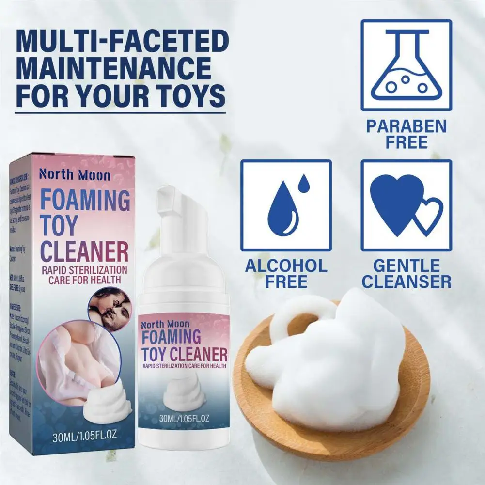 Sex Toy Cleanser  Good Non-irritating Ingredients Hygienic  Adult Sex Toy Cleaner Gentle Foaming Cleanser for Male Masturbators