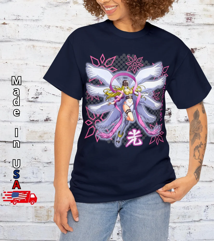 Ange womon T Shirt Tee 90s Anime Clothing Cosplay Manga Japanese Waifu