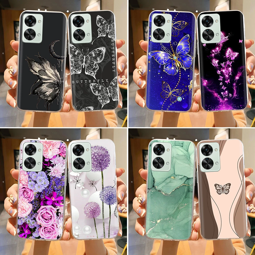 Oneplus Nord 2T CPH2399 CPH2401 funda suave transparente con dibujos animados pintados funda trasera de silicona para teléfono Oneplus Nord 2T Nord2T