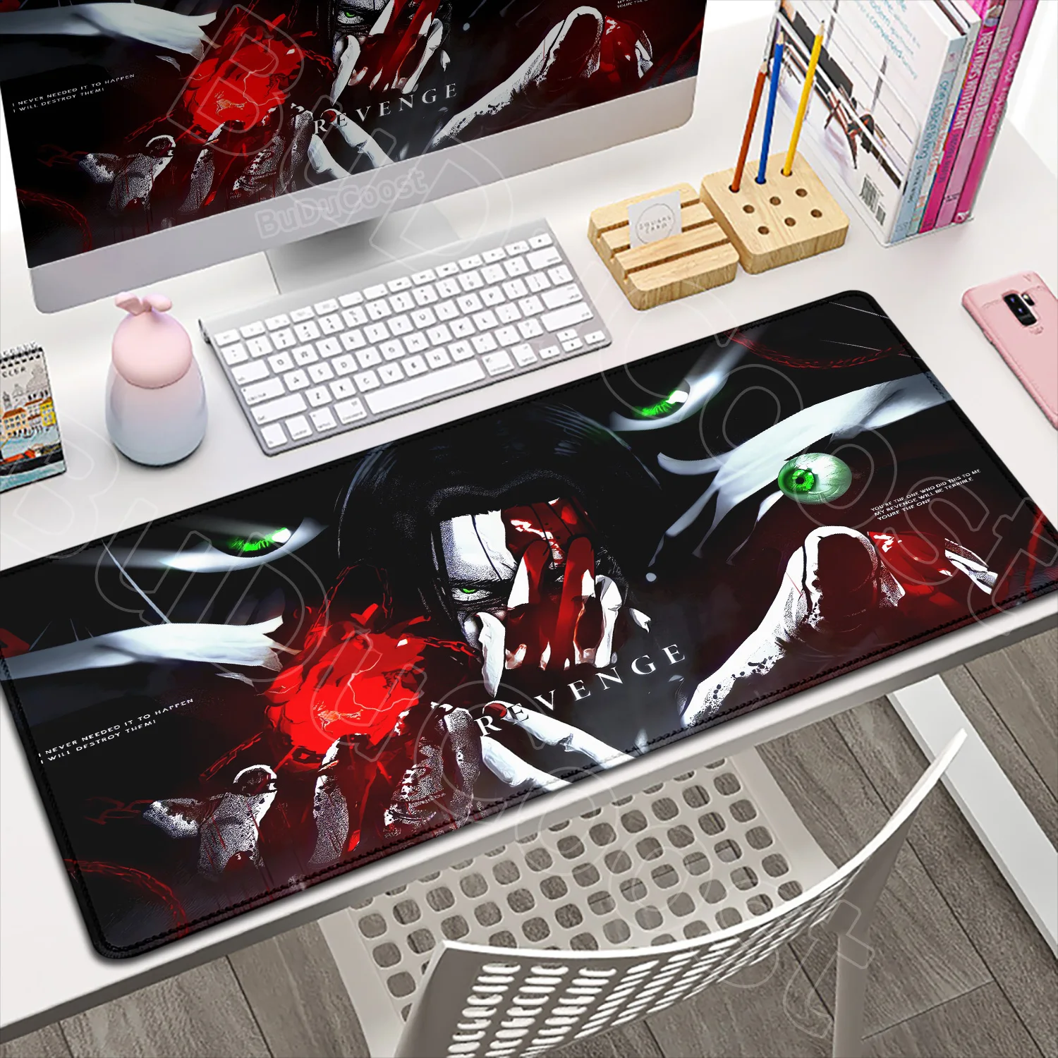 

2026 New Anime HD Wallpaper Attack on Titan Mouse Pad Laptop Gaming Keyboard Mat Large 900x400mm Desk Mat Cool E-sports Mousepad