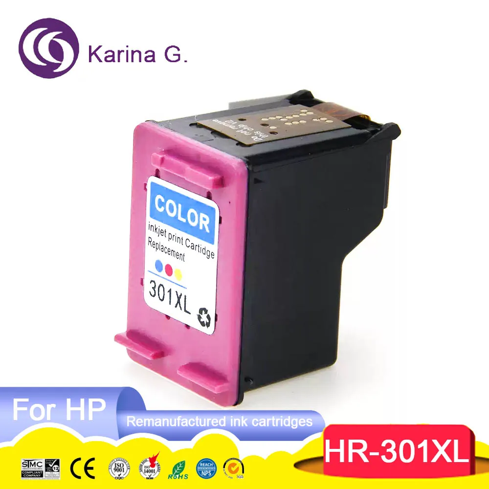 301 XL 301XL Premium Color Tinta Remanufactured Inkjet Ink Cartridge for HP301 HP301XL HP Deskjet 2050/1050/1000/3050 Printer