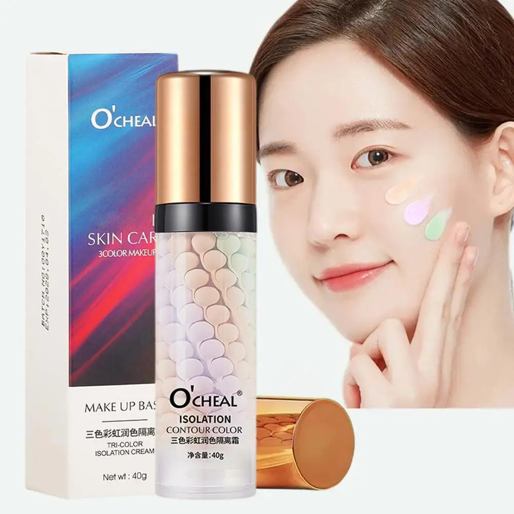 3 Colors Liquid Concealer Mixed Isolation Lotion Makeup Foundation Moisturizing Base Bright Face Primer Skin 40g Pore Invis G8s7