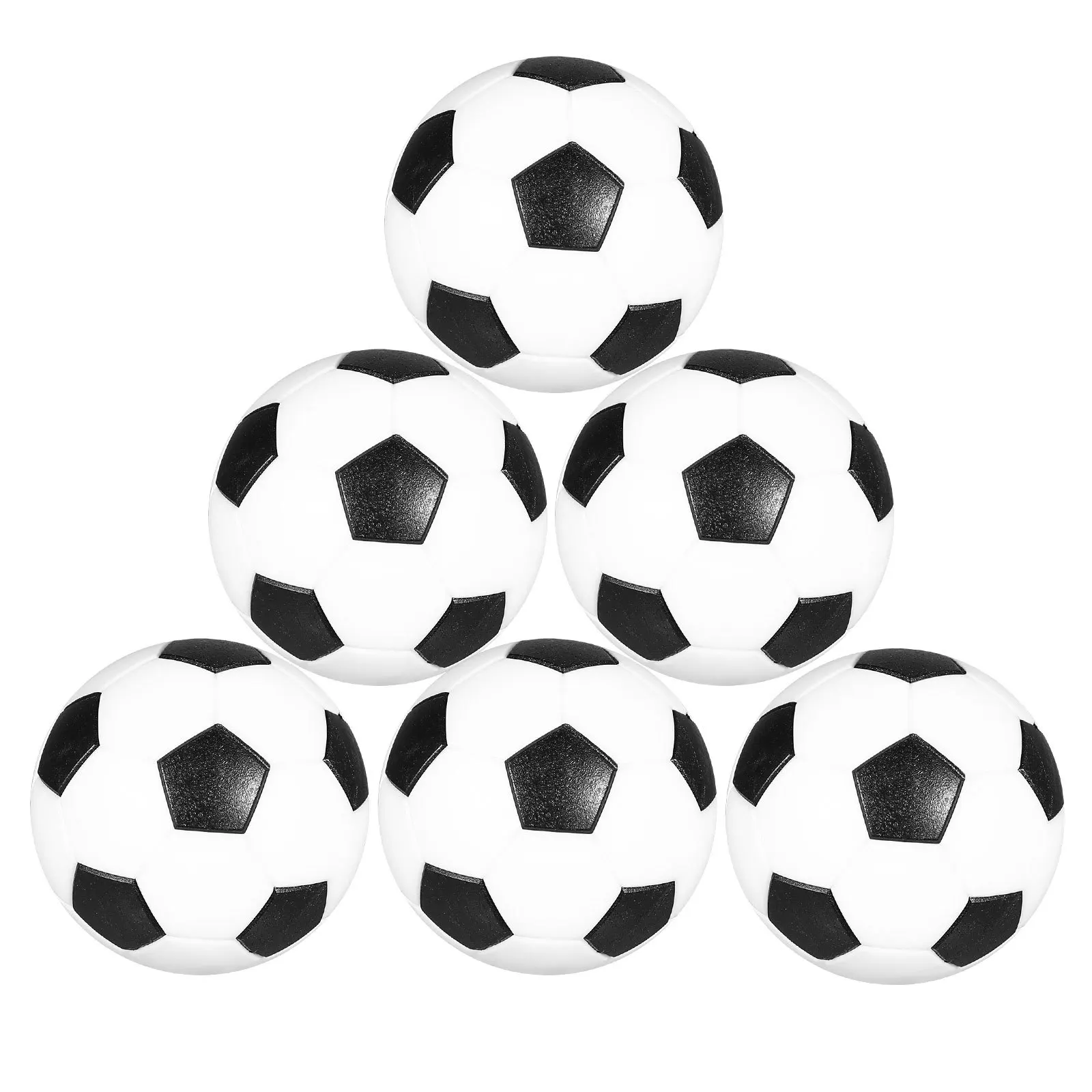 Pelotas de fútbol de mesa en blanco y negro, Mini reemplazos de ABS de 32mm para juegos de fútbol, decoración de fiestas, sala de juegos, 6 uds.