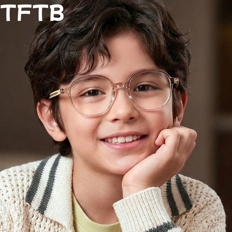 

TFTB Boy and Girl Ultra Light Eyeglasses Retro Oval Student Eyewear Fashion Comfortable Teenage Children's Glasses Frame K8220