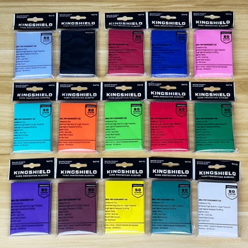 100PCS 매트 다채로운 표준 크기 카드 슬리브 TCG 트레이딩 카드 쉴드 타로 수호자 보드 게임 PKM 커버 66x91mm