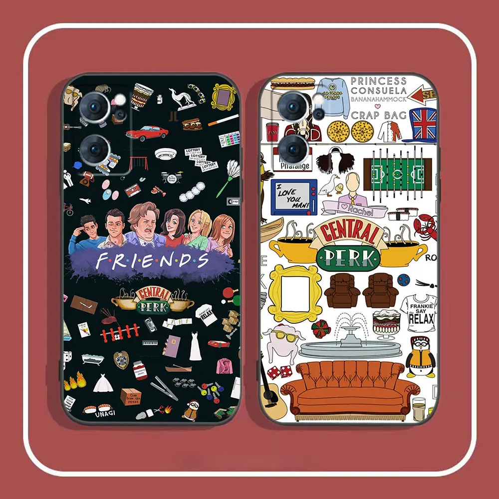 Central Perk Friends TV Show Phone Case For OPPO Reno 10 8 8T 7 7Z 6 5 4 Pro Plus FIND X5 X3 X2 Pro Lite 5G Soft Silicone Cover