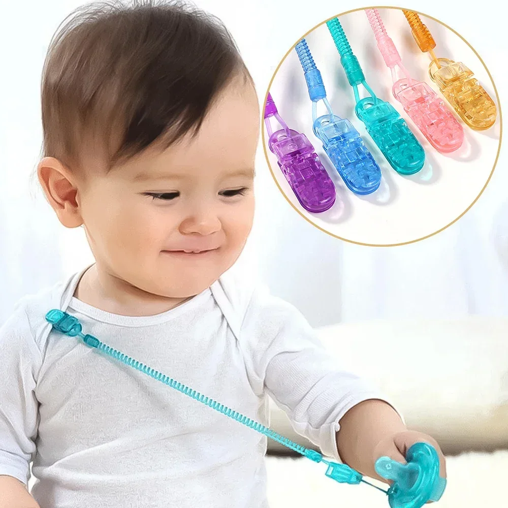 

Pacifier chain proof plastic silicone toy baby silicone dental clamp Extendable Spring Clip Traction Coil Anti Drop Accessories