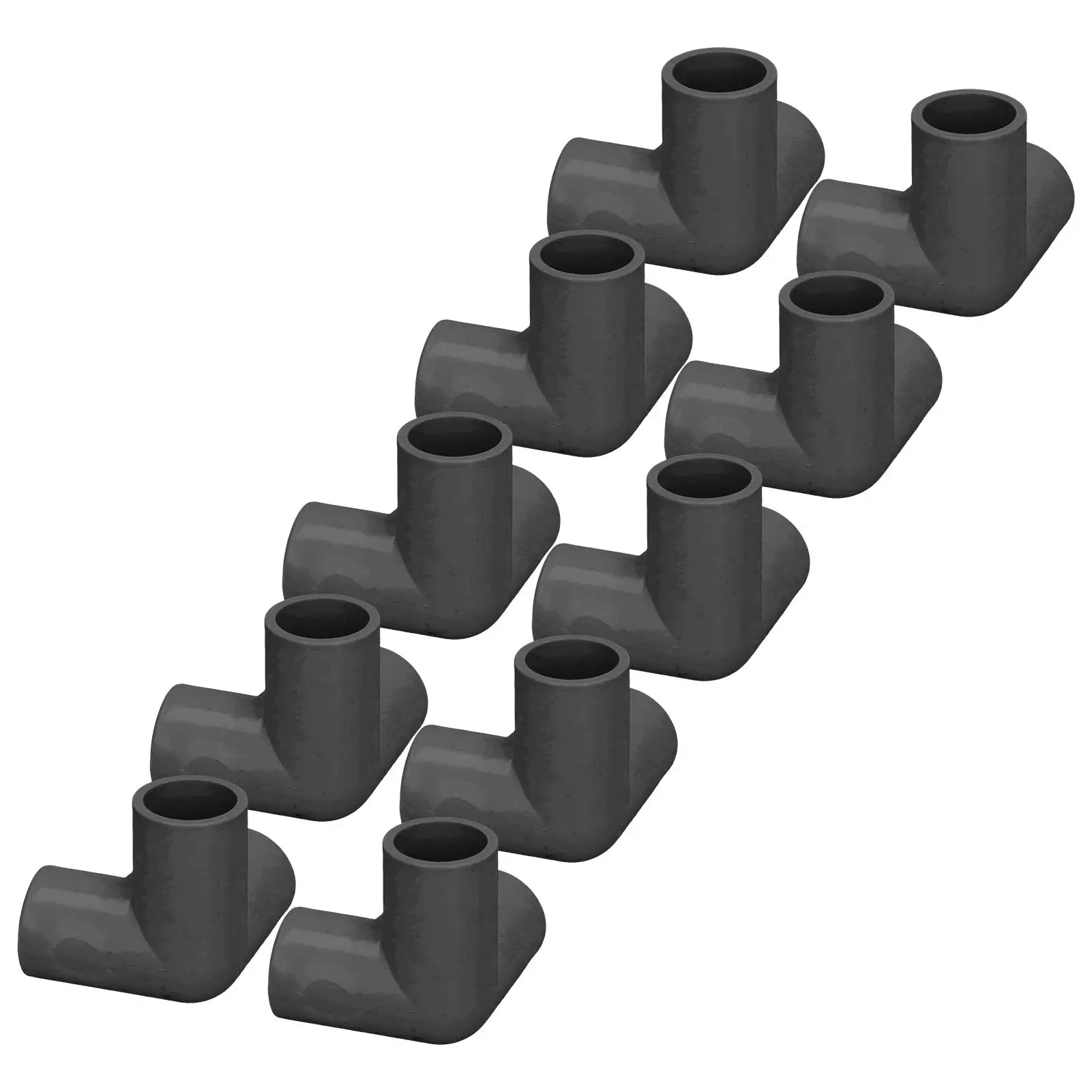 3 طرق PVC تجهيزات أنابيب الزاوية موصل 25 مم القطر الداخلي لمسة نهائية عالية اللمعان للاستخدام الداخلي والخارجي