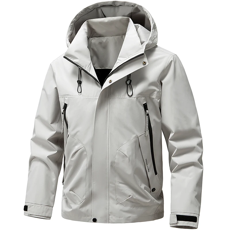 

Waterproof Breathable Fashion Oversize 4XL 5XL 2025 Casual Men's Black Windbreaker Jackets Trench Coat For Spring Autumn Clothes