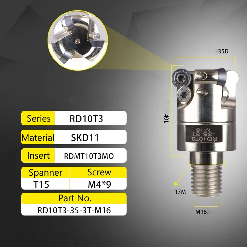 نهاية مطحنة رئيس RD0802/10T3/1204 كربيد إدراج RDMT0802/10T3 الدقة بالقطع مثبت طحن قطع الكتف قاطعة المطحنة