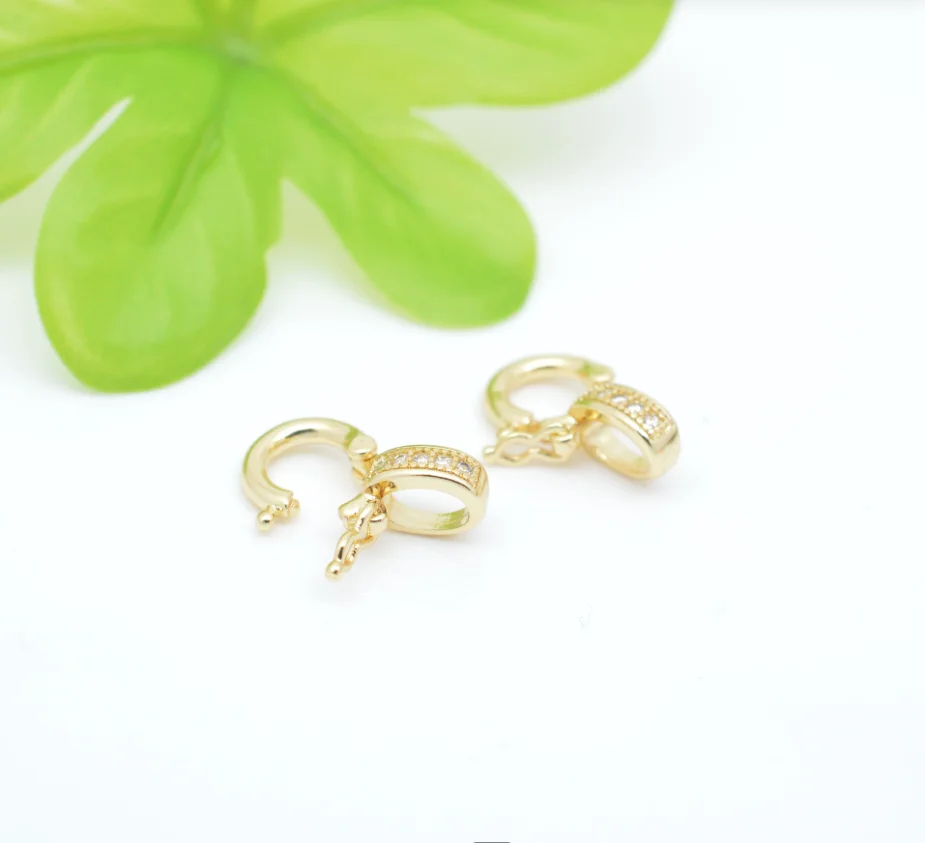 30pcs Micro inlaid circular buckle pendant buckle connection buckle necklace bracelet pendant buckle claps