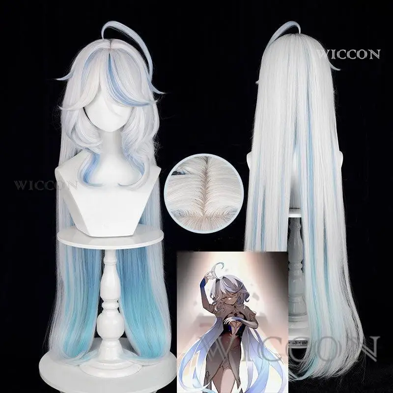 Anime Game Genshin Impact Fontaine Furina Focalors Cosplay Kostuum Jurk Uniform Focalors Pruik Cosplay Kostuum Hydro Archon