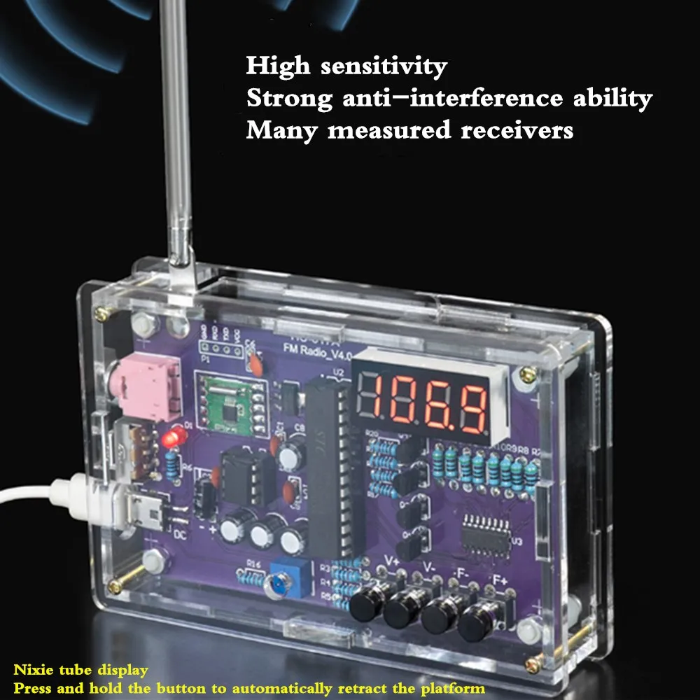 Đài Phát Thanh Bộ Lắp Ráp Fm Fm Điều Chế Tần Số Bảng Mạch Sản Xuất Chip Đơn Diy Điện Tử Sản Xuất Hàn Tập Thể Dục Pa