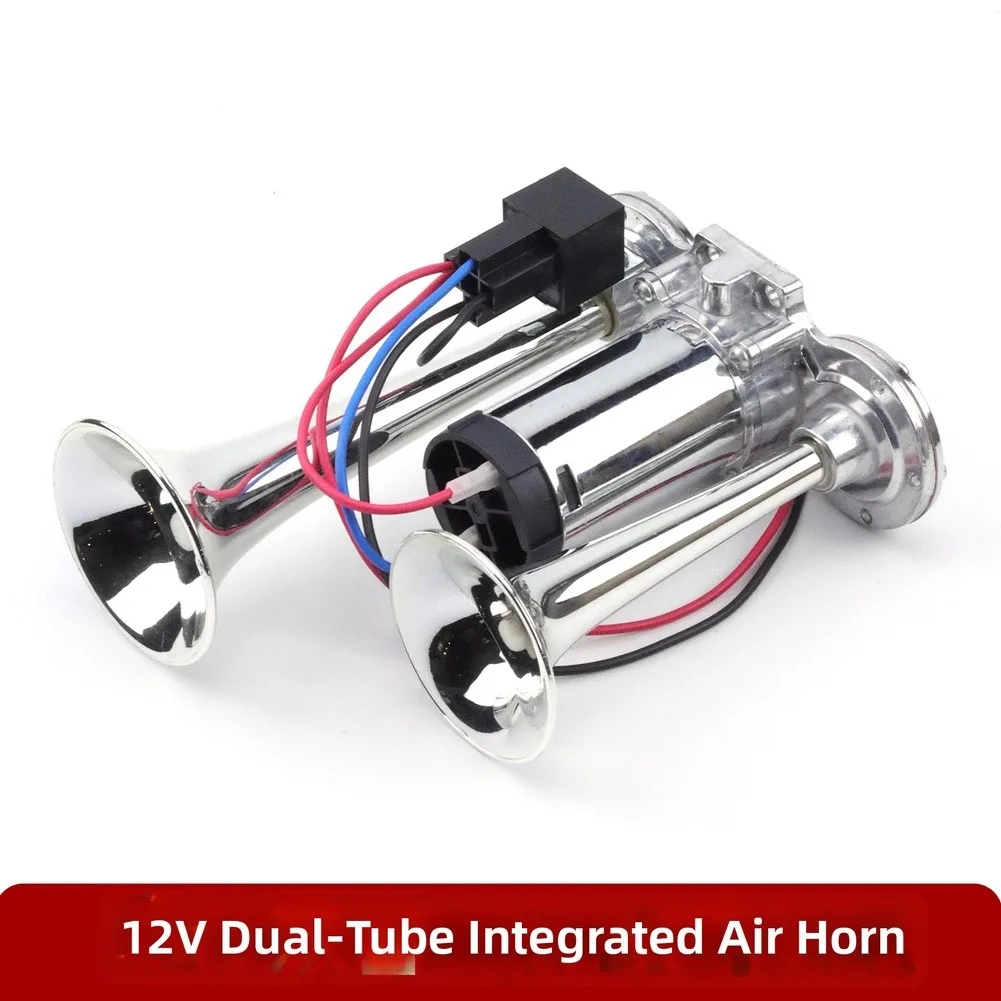 12V 24V Air For Horn with For Chrome-Plated Exterior for Broad Vehicle Compatibility Including SUVs Buses Yachts and Trailers