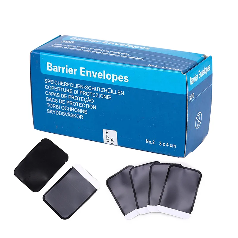 

300Pcs/Bag Dental Barrier Envelopes Disposable Protective Pouch 2# Bags For X-ray Film Bags Dental Consumables Materials