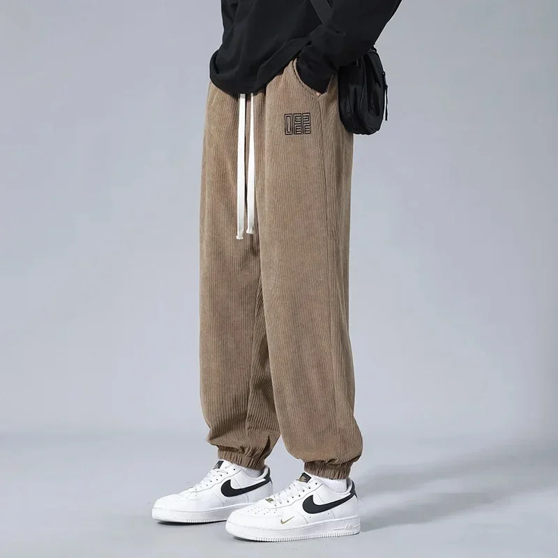 Wholesale outdoor working linen Corduroy men trousers chino cotton sweatpants sport joggers custom cargo Men's Pants & Trousers