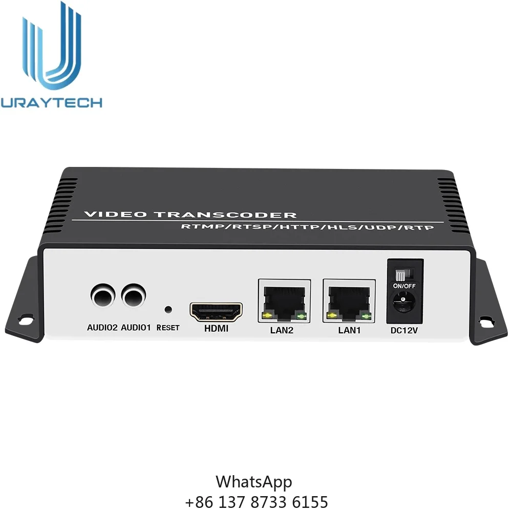 

URayTech 4K HEVC H.265 H.264 8in1 IP To IP IPTV TV Broadcast Video Live Streaming Transcoder RTMP RTMPS UDP HTTP RTSP HLS SRT