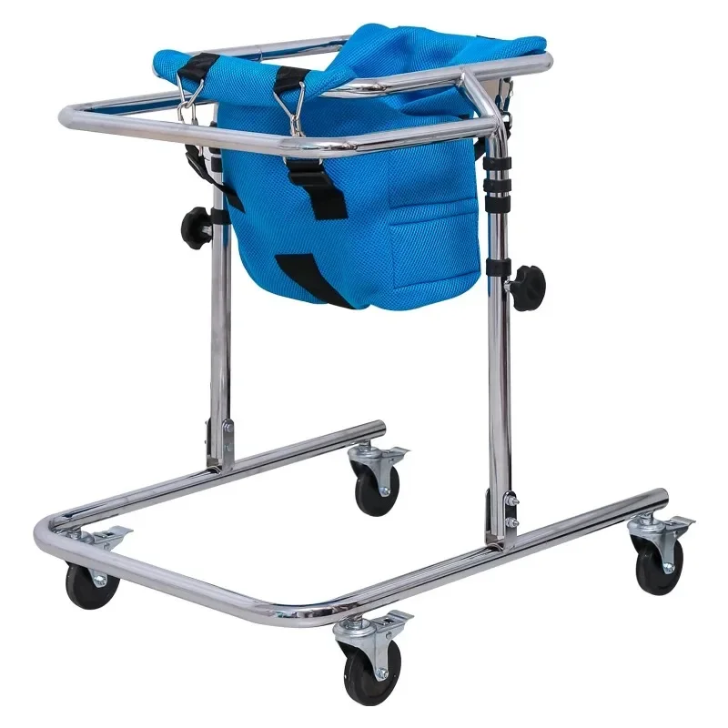 Stainless Steel Wheeled Walker Height Adjustable Child Walker Short Adult Elderly Trolley Disabled Walker