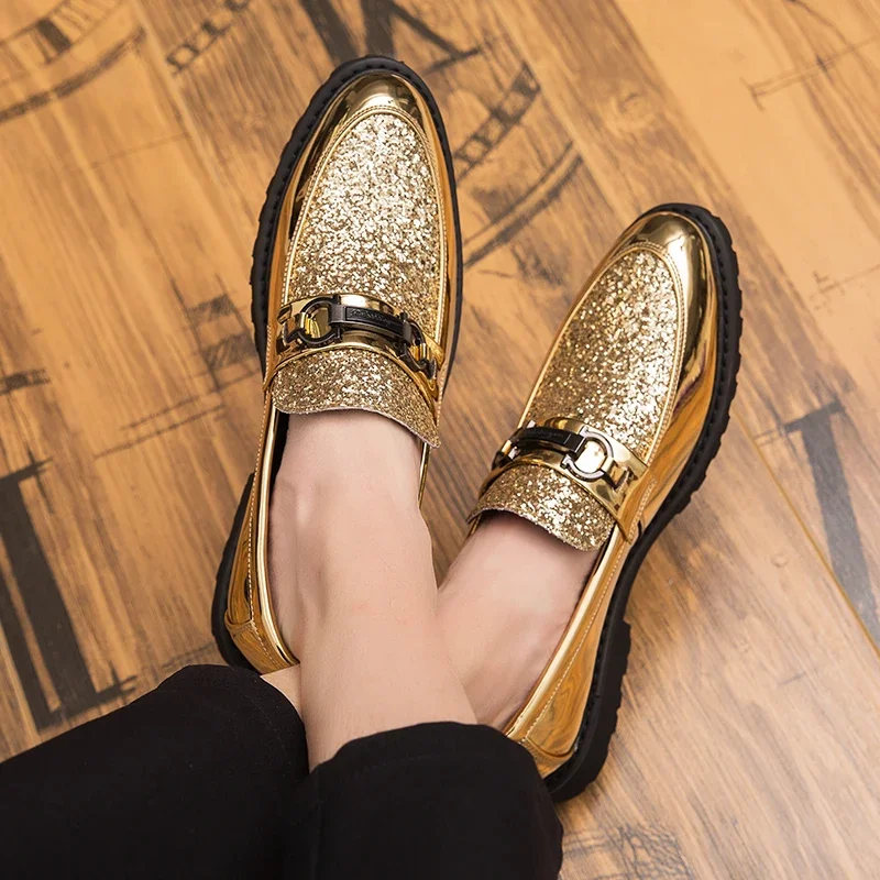 Men leather shoes outdoor Formal Fashion men casual shoes breathable mens dress wedding shoes club party loafers adult Footwear