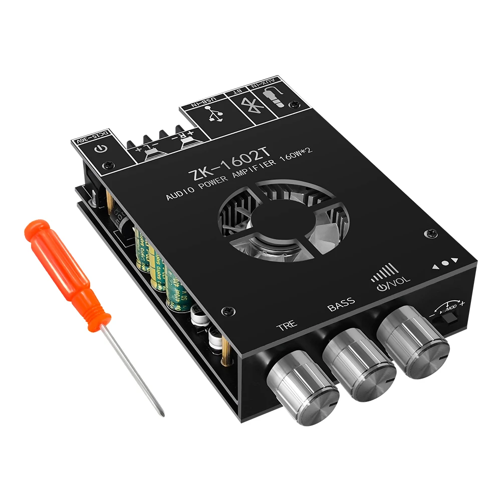 ZK-1602T TDA7498E Bluetooth 5,0 Subwoofer Verstärker Bord 2*160 W 2,0 Kanal High Power USB Audio Stereo Verstärker Bord AMP