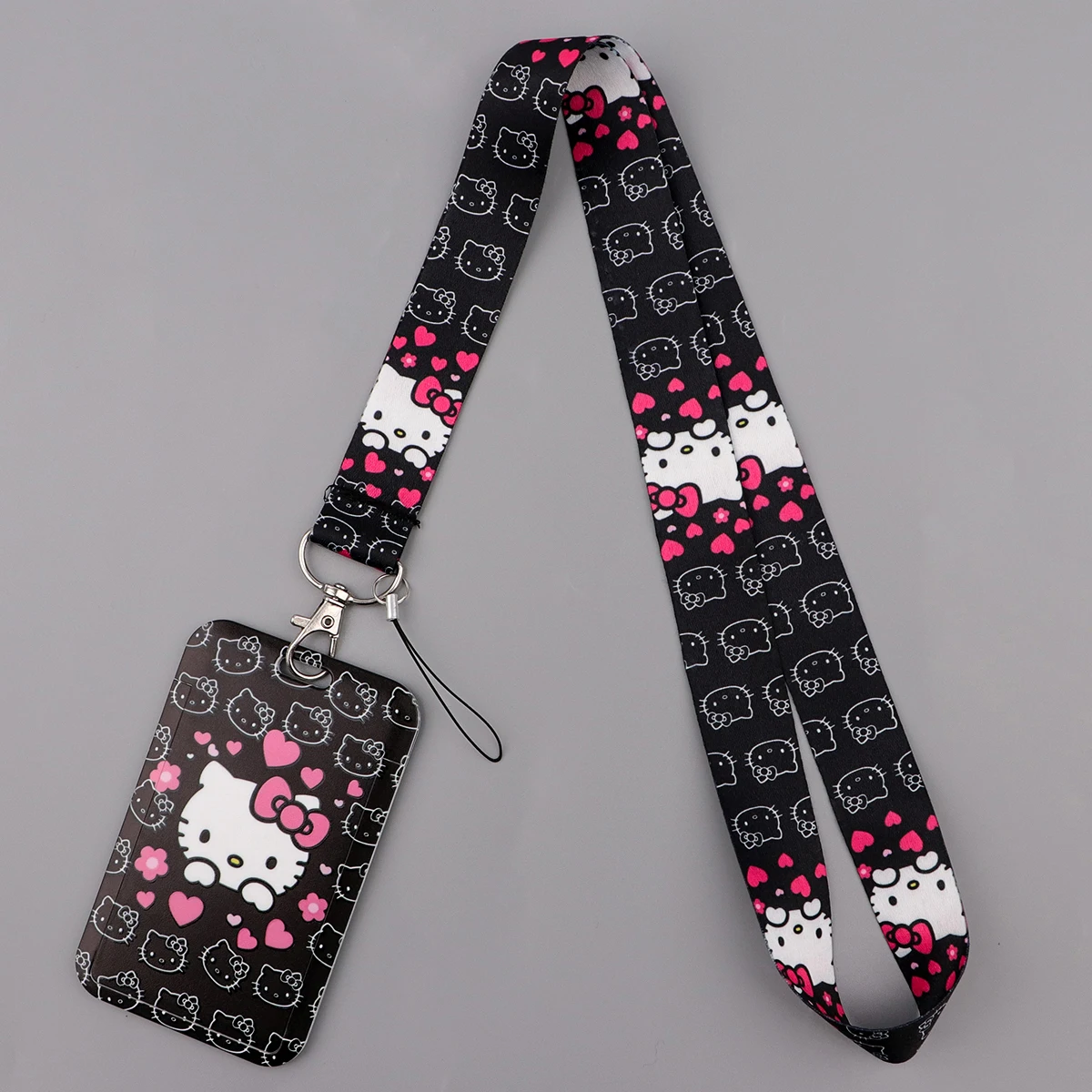 الكرتون هريرة الحبل لمفتاح الرقبة حزام الحبل بطاقة لطيف الحيوانات معرف شارة حامل مفتاح سلسلة مفتاح حامل كيرينغ هدية لمحبي