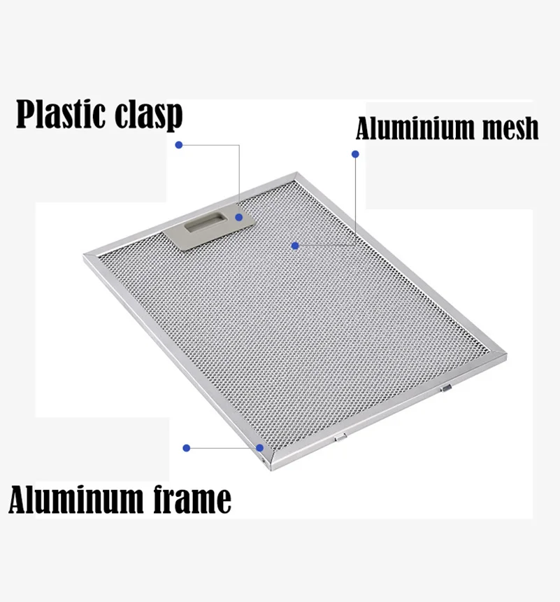 Range Hood Filter Oil Net Aluminum Filter Kitchen Extractor Vent Hood Mesh