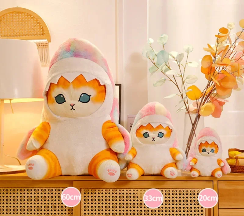 Muñeco de peluche bonito de tiburón y gato, colgante Kawaii para habitación, bolsa de coche, decoración colgante, apertura de cumpleaños, regalos de