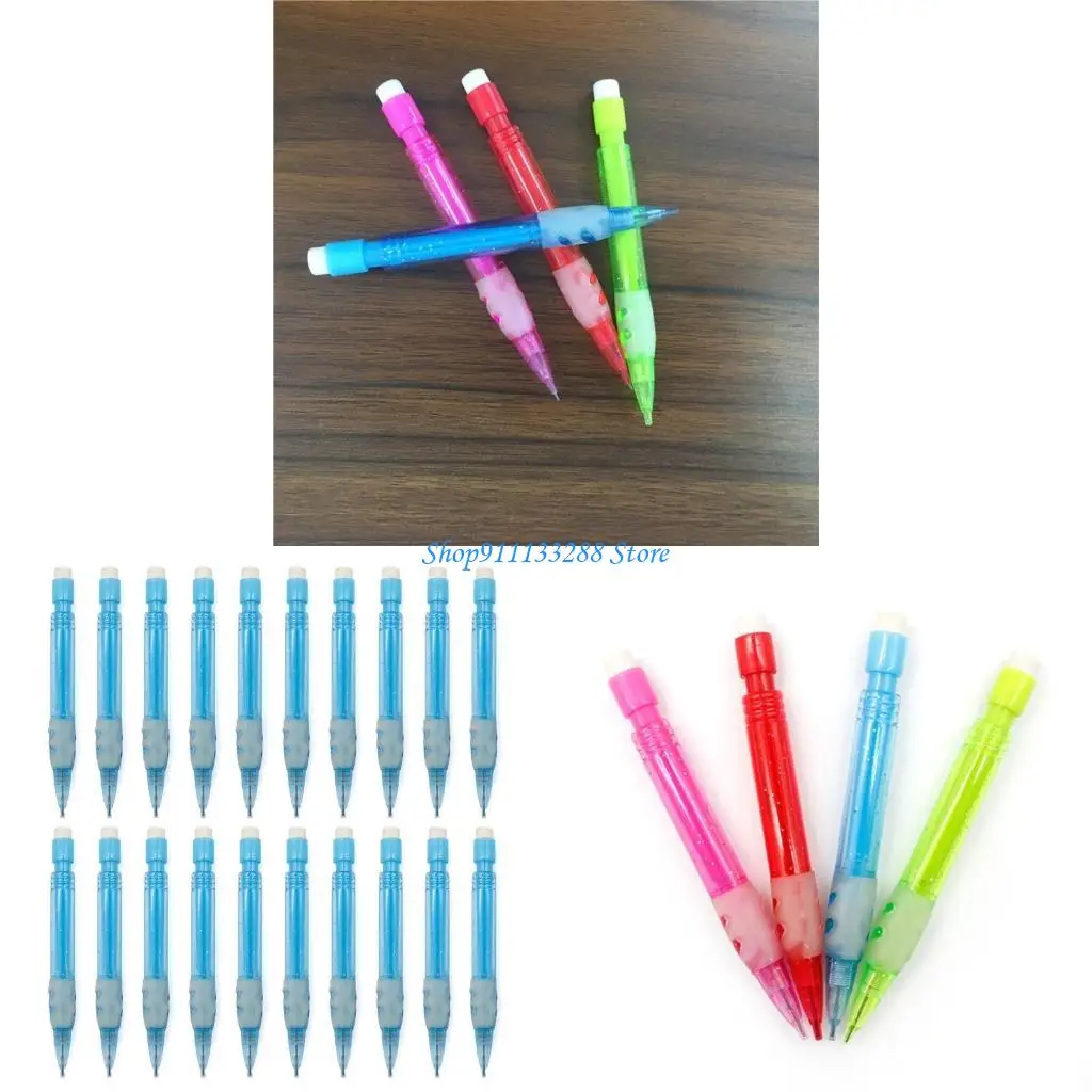 

20Pcs Small Mechanical Pencils 0.7MM Drawing Automatic Pencil with Eraser for Student Children Writing Sketching Drawing