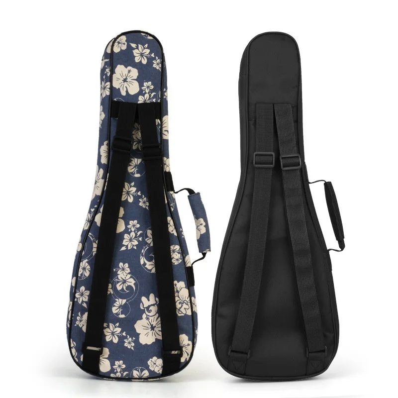 21 23 26 Inch Ukulele Bag Waterproof Backpack Thicken Dustproof Shockproof Padding Cotton Pad Ethnic Style Flower Guitar Handbag