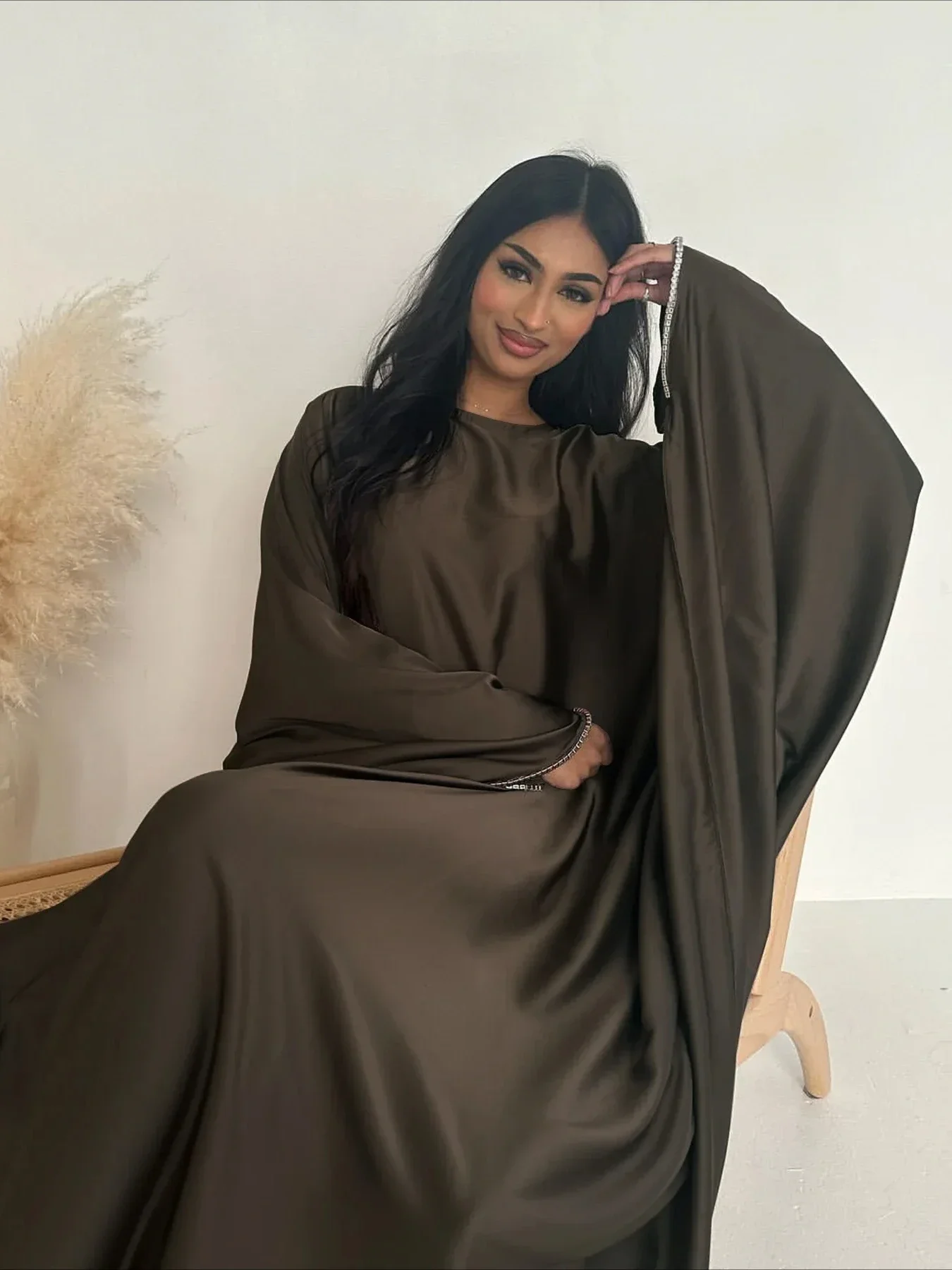 Modest Dresses Eid Muslim Jalabiya for Women Long Robe Abaya Dubai Party Dress Arabic Morocco Kaftan Ramadan Vestidos Abayas