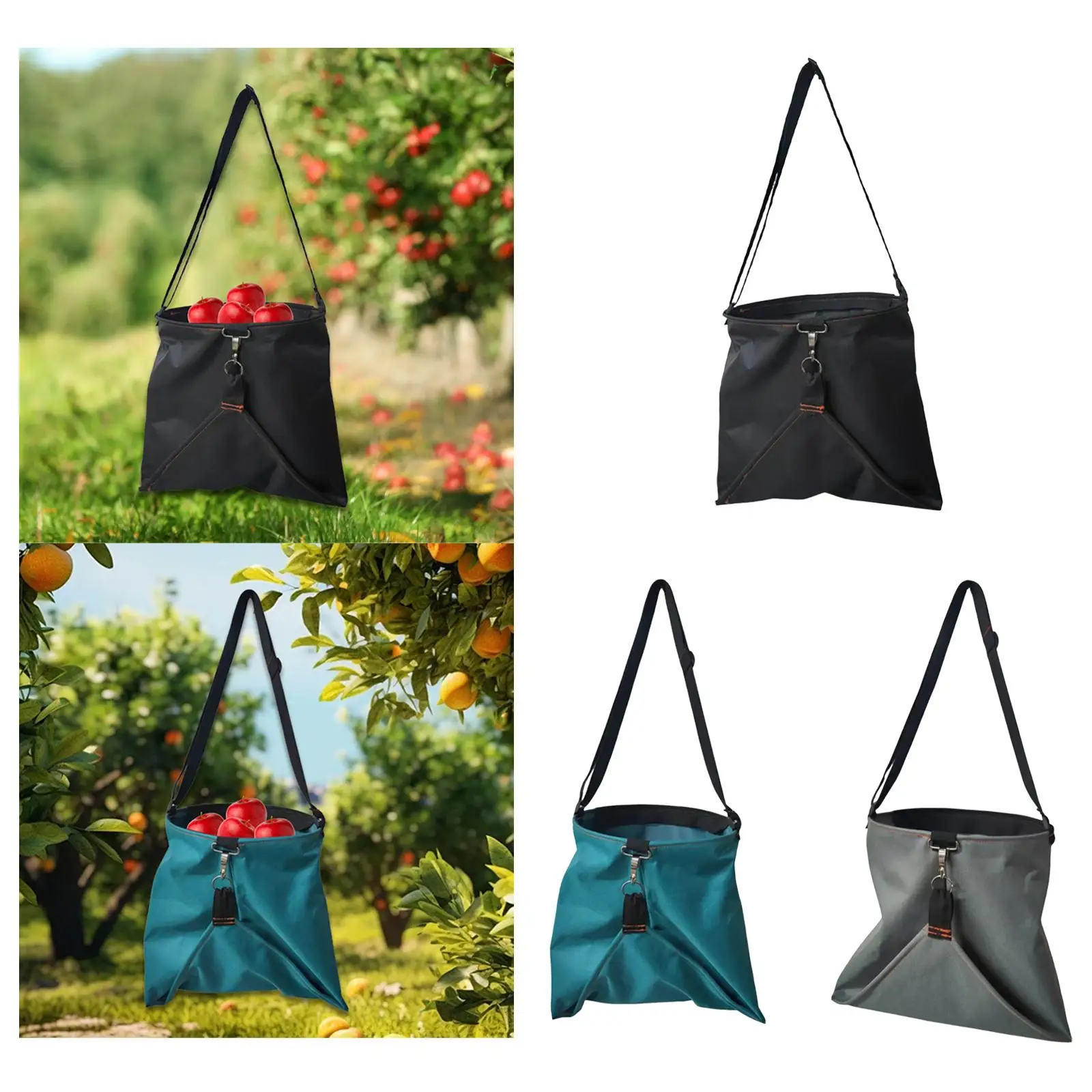 

Fruit Picking Bag Harvest Vegetable Picking Pouch Tear Resistance Heavy Duty Garden Apron Fruits Gathering Bag